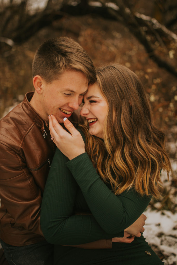 Ellensburg Snowy Winter Engagement Session in Washington State ...