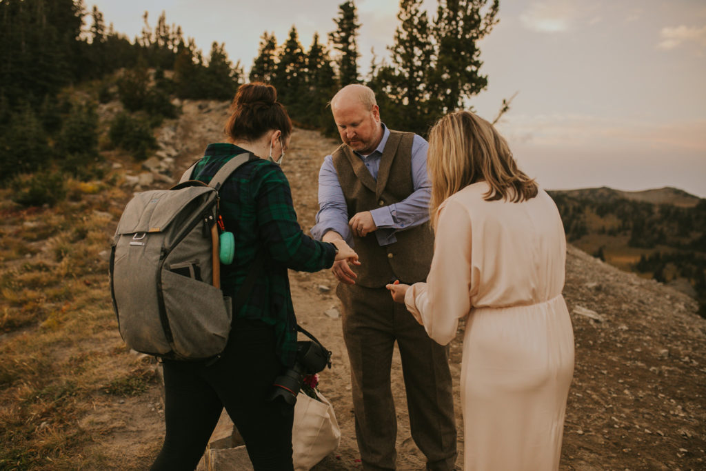 Washington state elopement in a national park